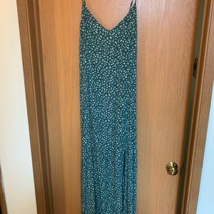 Green Floral A&F maxi dress